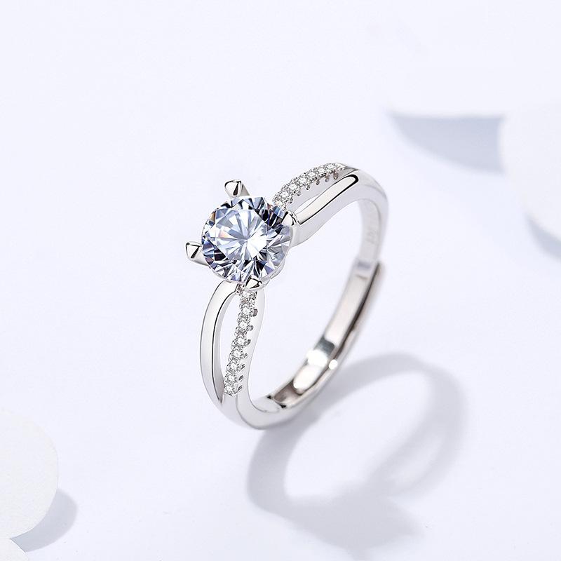 Sterling Silver Moissanite Ring