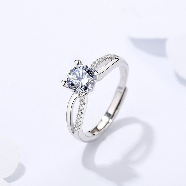 Sterling Silver Moissanite Ring