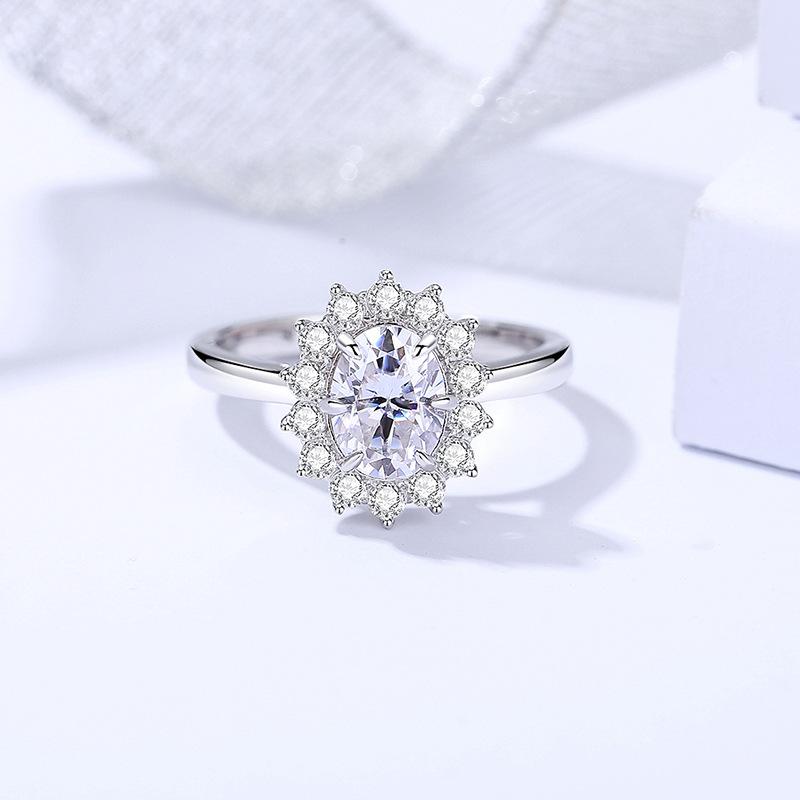 Sterling Silver Moissanite Ring