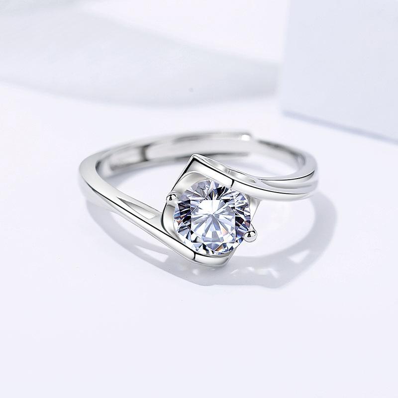 Sterling Silver Moissanite Ring