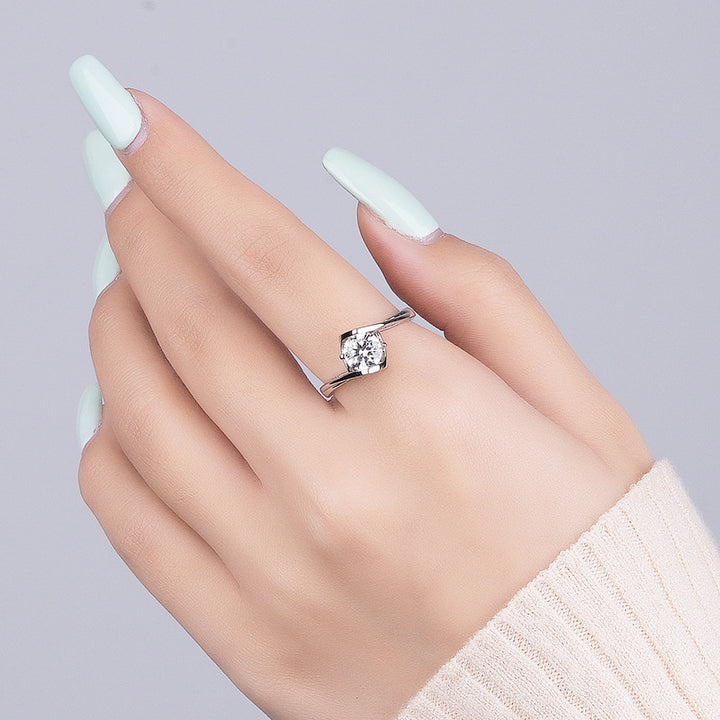 Sterling Silver Moissanite Ring