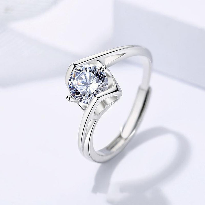 Sterling Silver Moissanite Ring