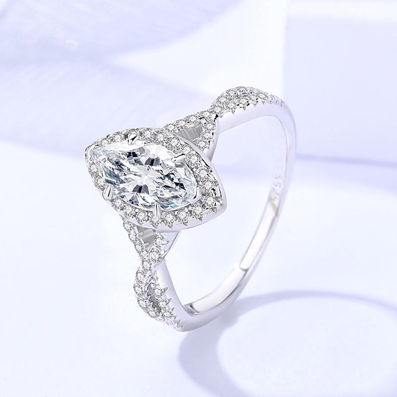 Sterling Silver Moissanite Ring