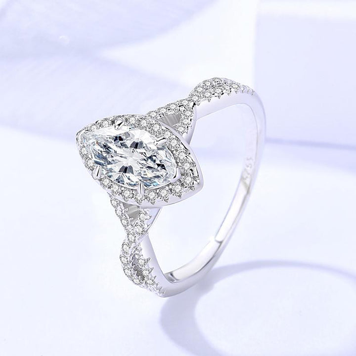 Sterling Silver Moissanite Ring