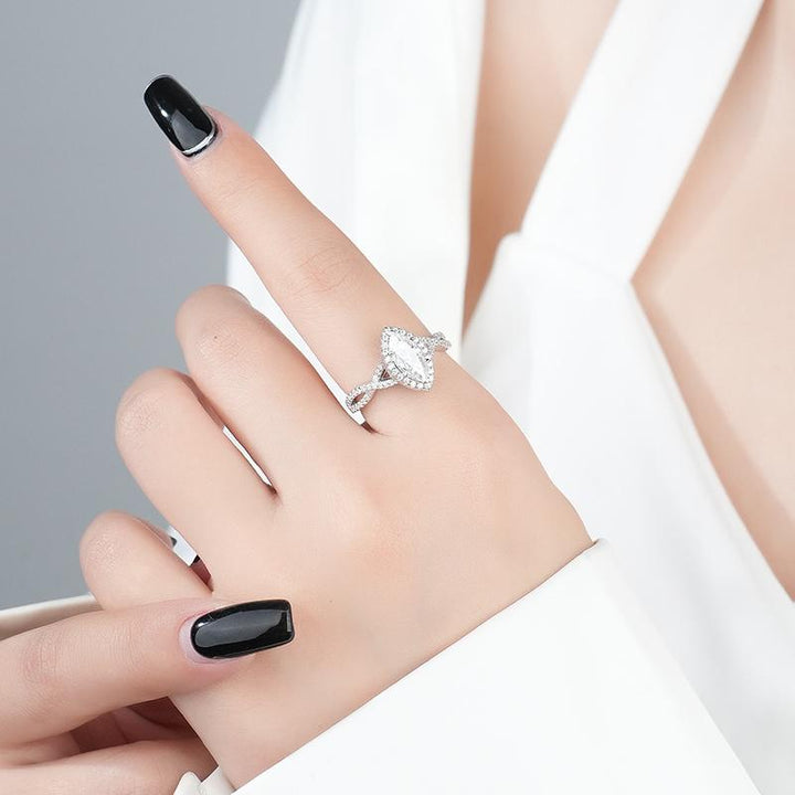 Sterling Silver Moissanite Ring