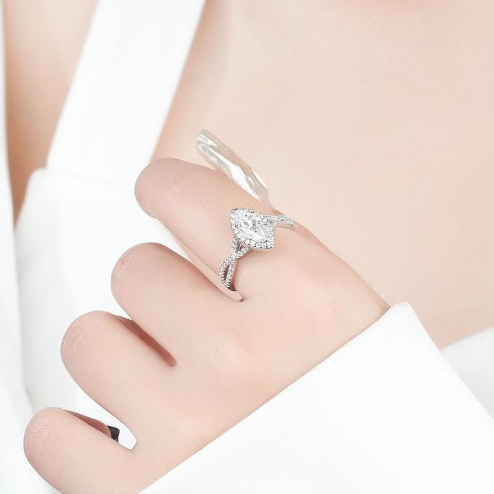 Sterling Silver Moissanite Ring