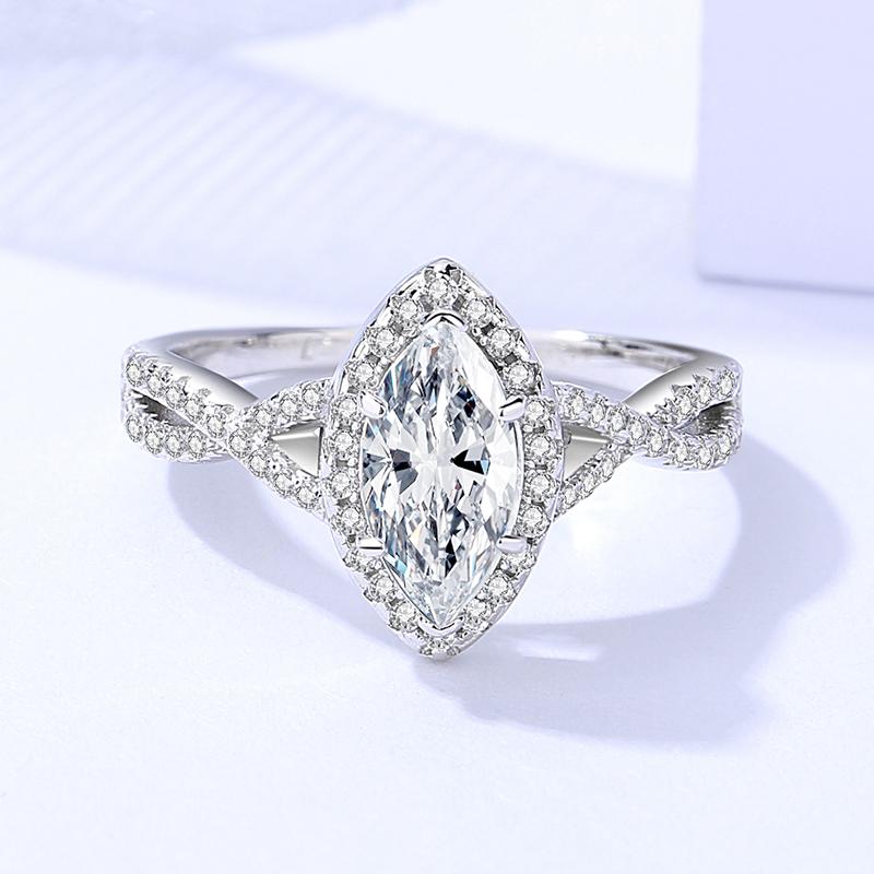 Sterling Silver Moissanite Ring