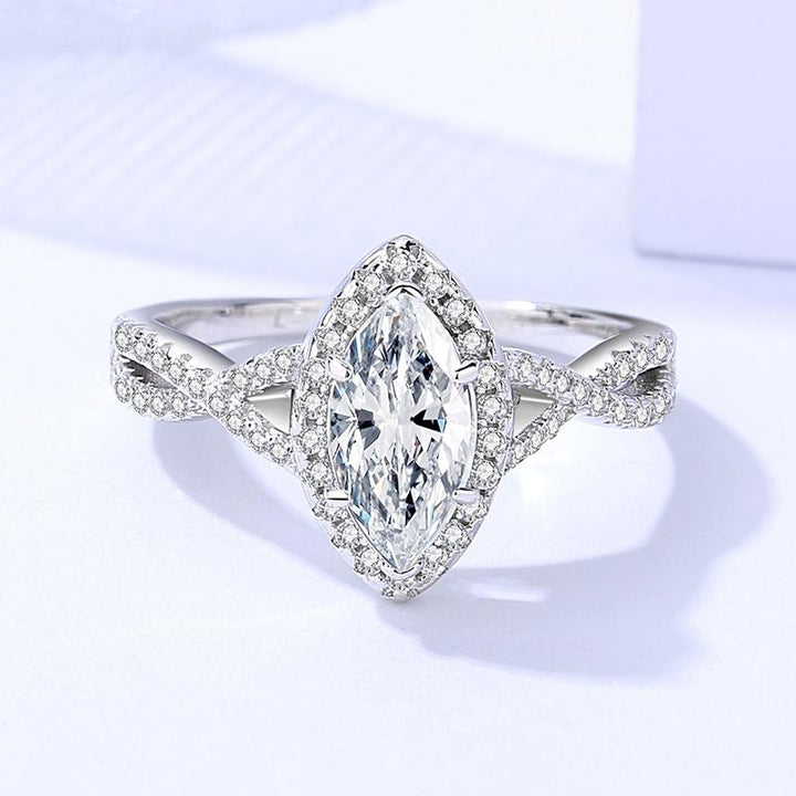 Sterling Silver Moissanite Ring