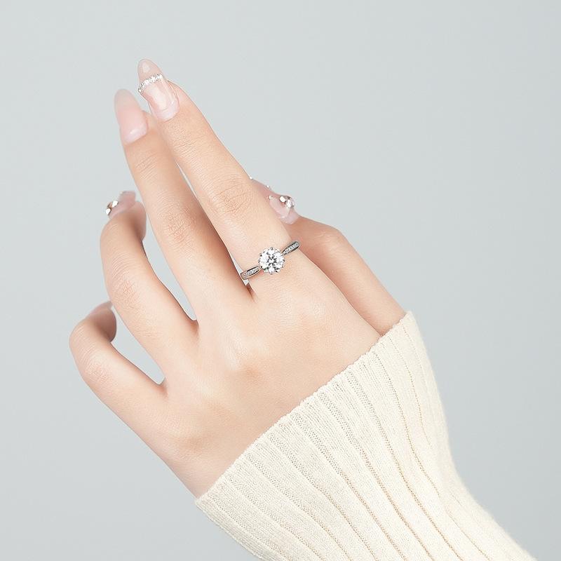 Sterling Silver Moissanite Ring