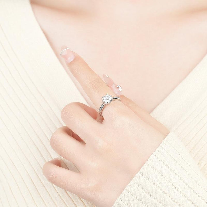 Sterling Silver Moissanite Ring