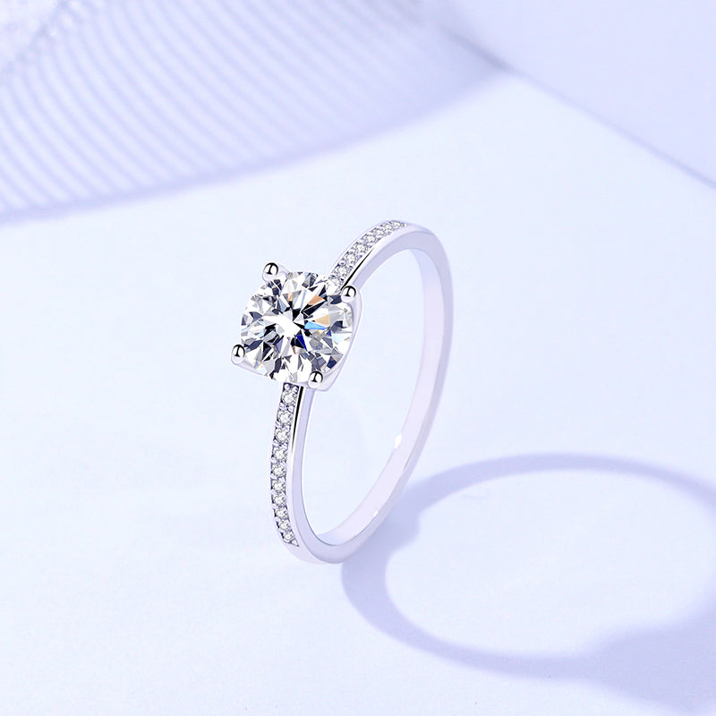 Sterling Silver Moissanite Ring