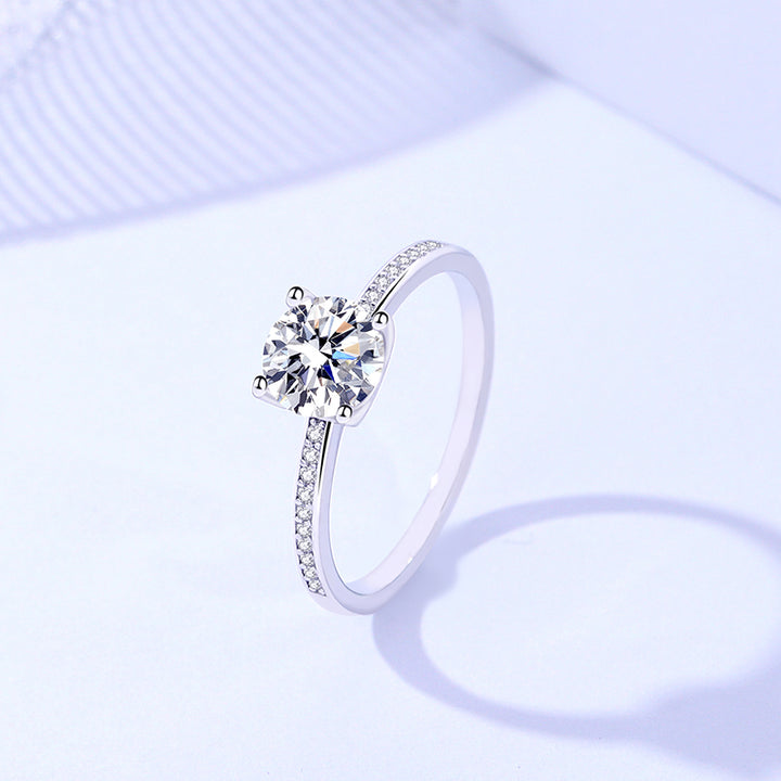 Sterling Silver Moissanite Ring