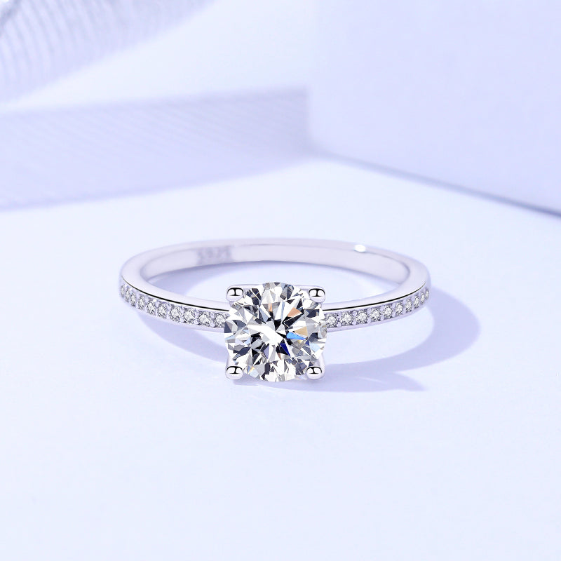 Sterling Silver Moissanite Ring