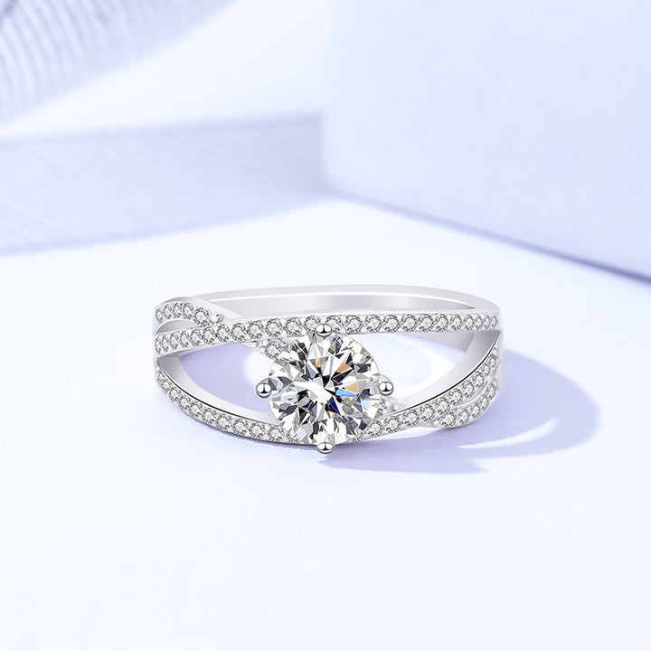 Sterling Silver Moissanite Ring