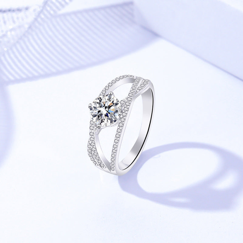 Sterling Silver Moissanite Ring