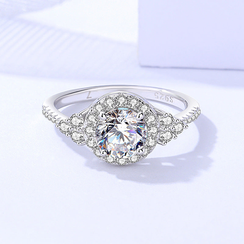 Sterling Silver Moissanite Ring