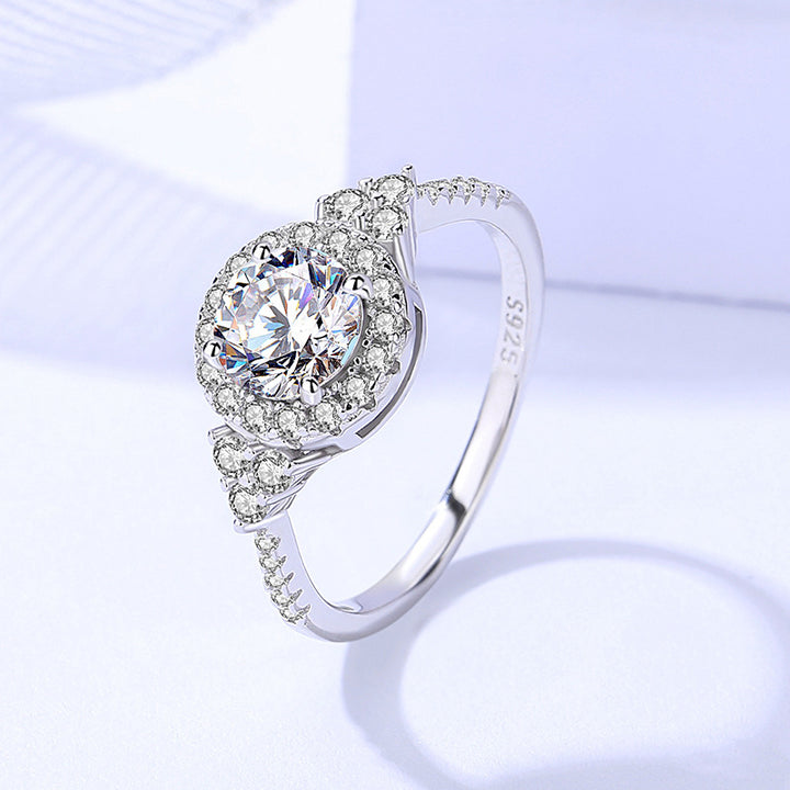 Sterling Silver Moissanite Ring