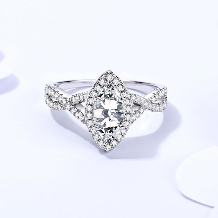 Sterling Silver Moissanite Ring