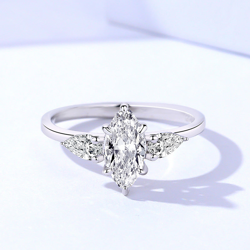 Sterling Silver Moissanite Ring