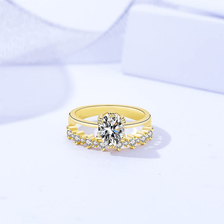 Sterling Silver Moissanite Ring