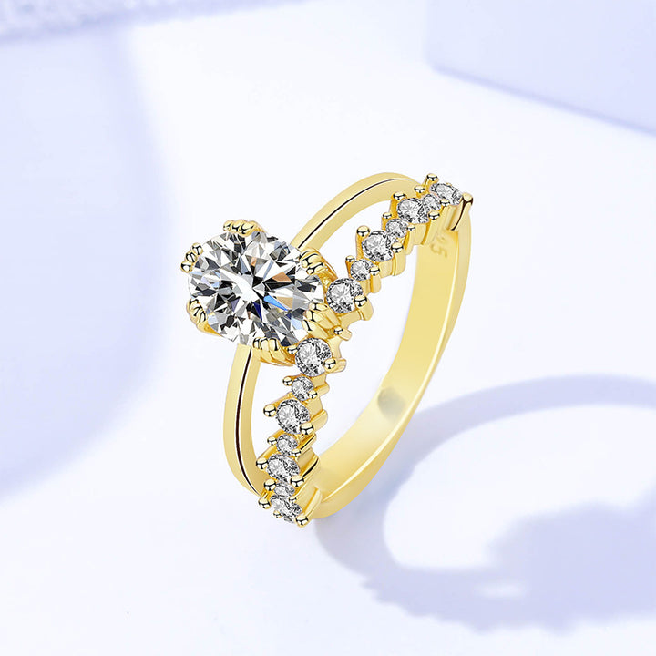Sterling Silver Moissanite Ring
