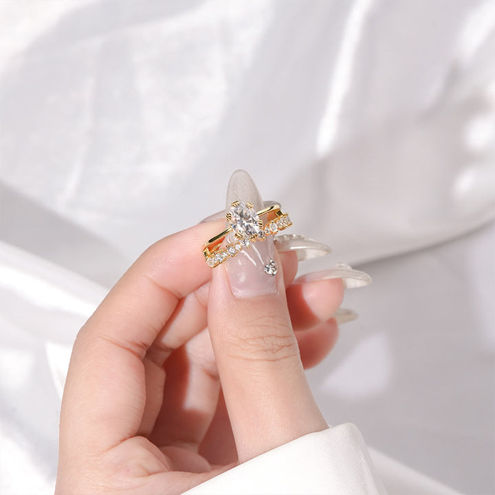 Sterling Silver Moissanite Ring