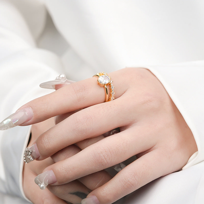 Sterling Silver Moissanite Ring