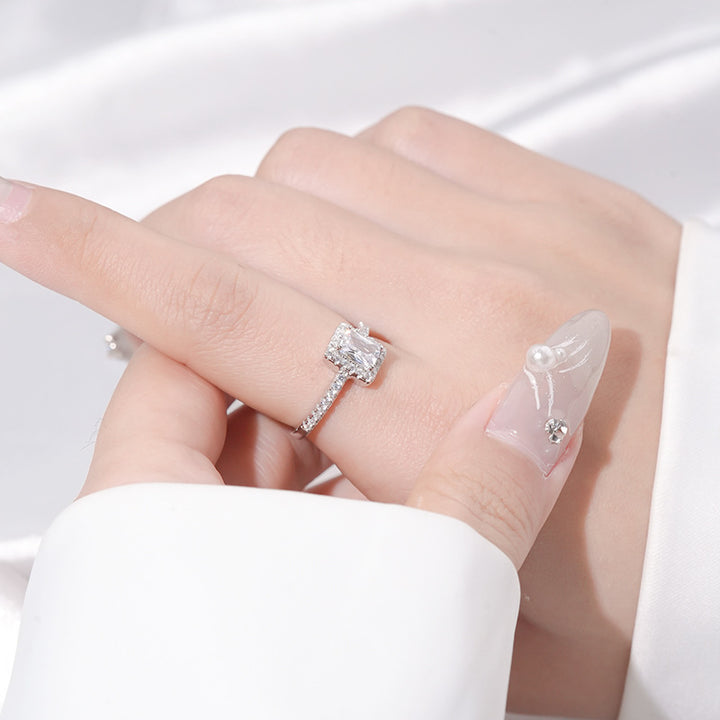 Sterling Silver Moissanite Ring