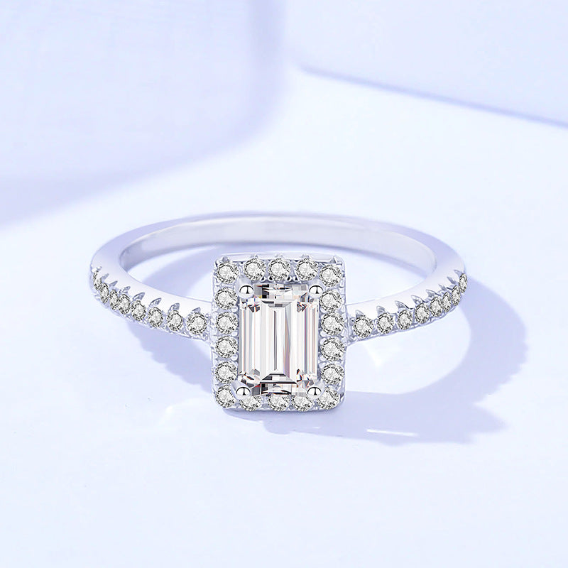 Sterling Silver Moissanite Ring