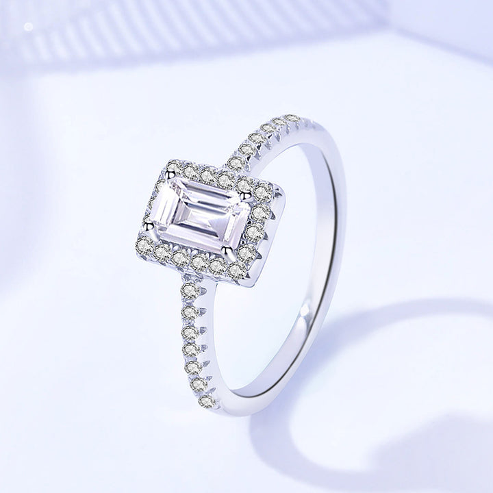 Sterling Silver Moissanite Ring