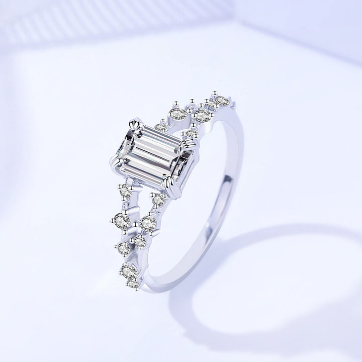 Sterling Silver Moissanite Ring
