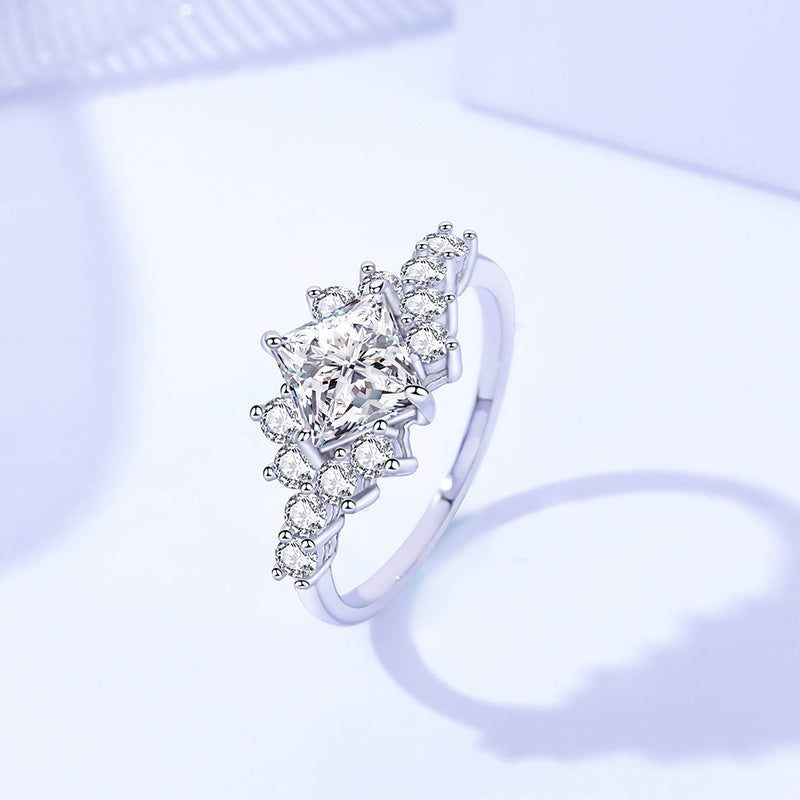Sterling Silver Moissanite Ring