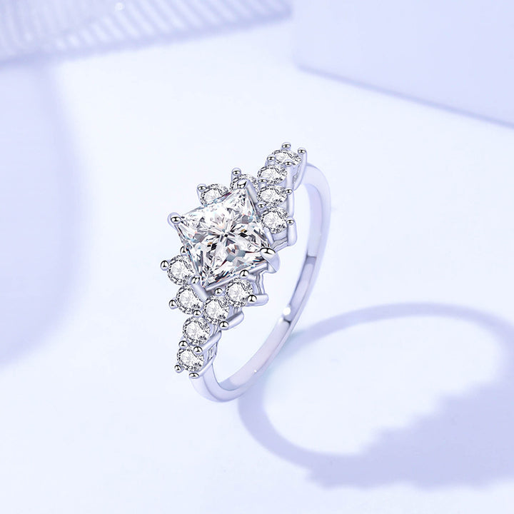 Sterling Silver Moissanite Ring