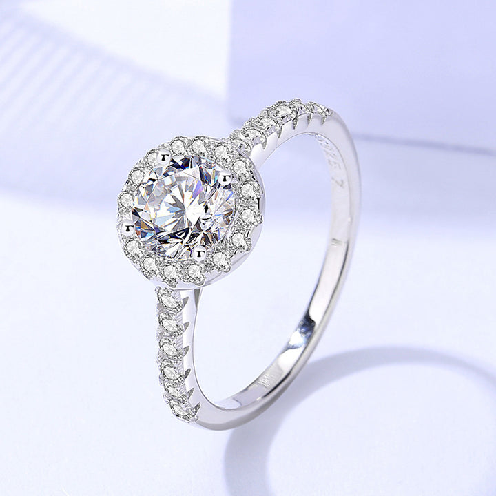 Sterling Silver Moissanite Ring