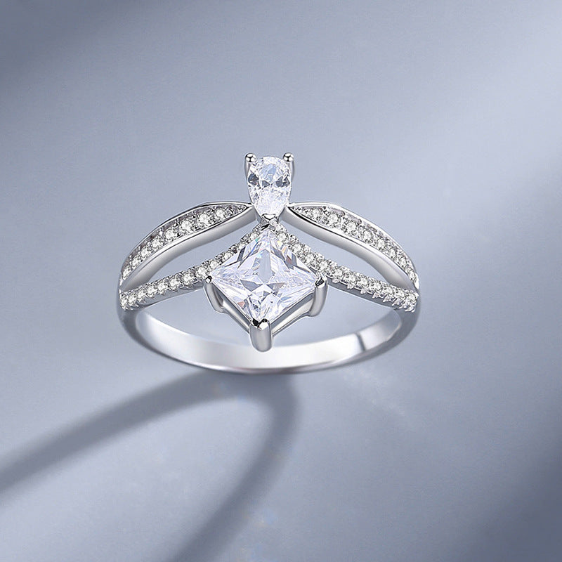 Sterling Silver Moissanite Ring