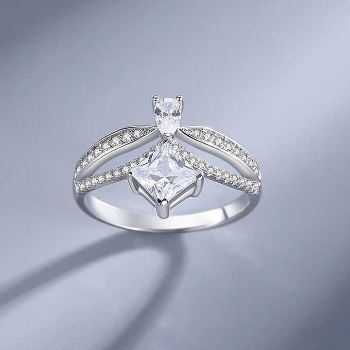 Sterling Silver Moissanite Ring
