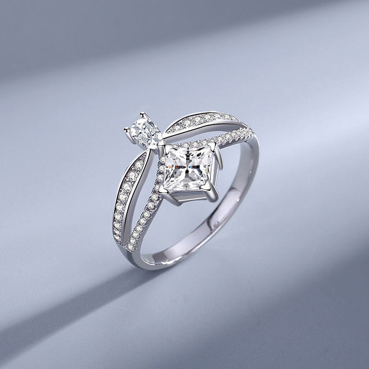 Sterling Silver Moissanite Ring