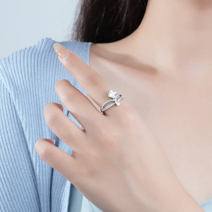 Sterling Silver Moissanite Ring