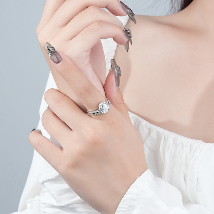 Sterling Silver Moissanite Ring