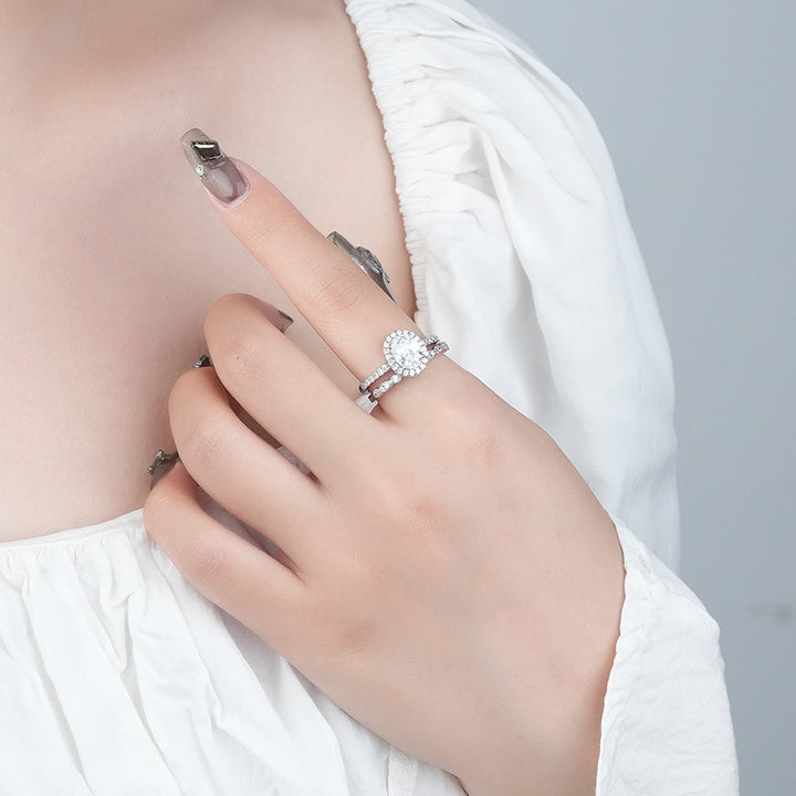 Sterling Silver Moissanite Ring