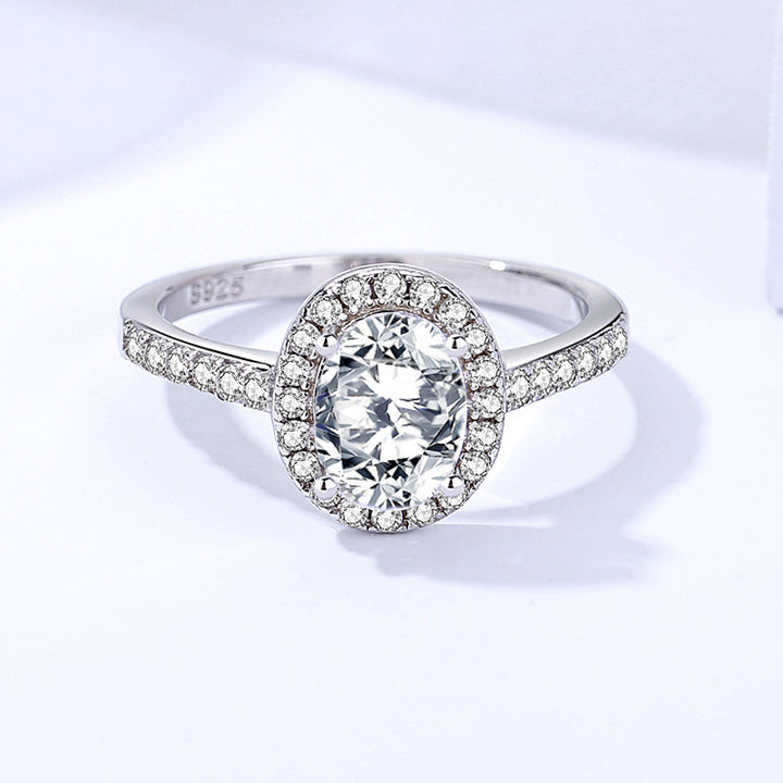 Sterling Silver Moissanite Ring