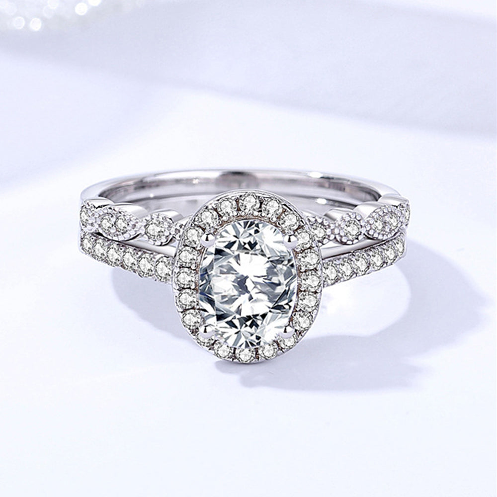Sterling Silver Moissanite Ring