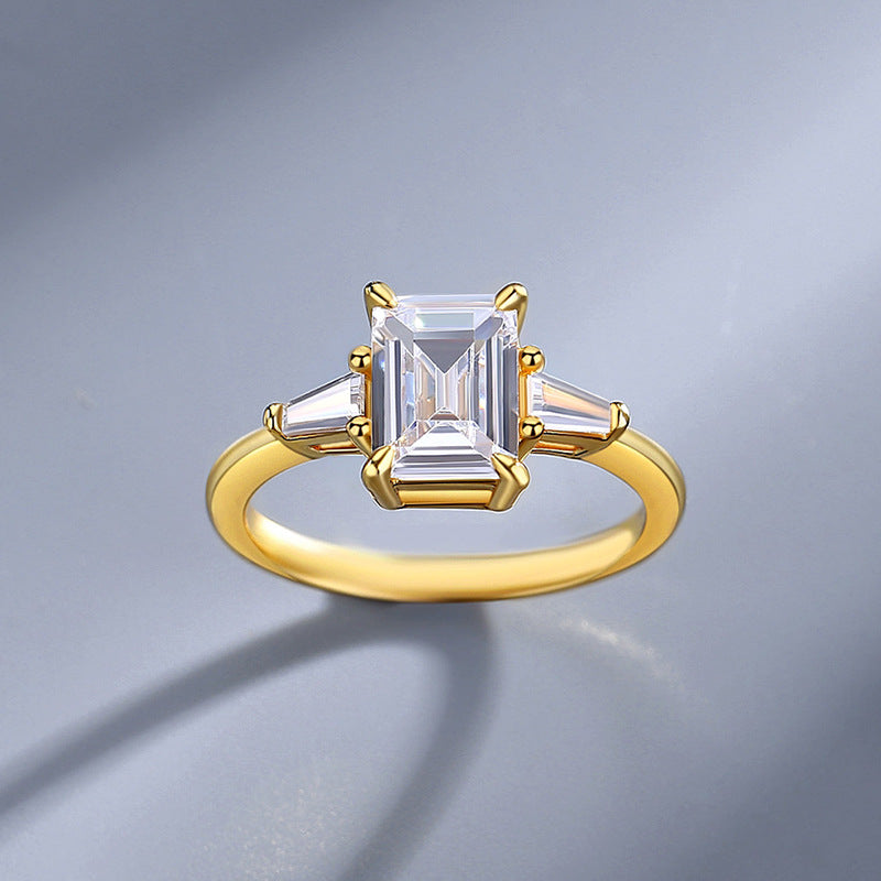 Sterling Silver Moissanite Ring