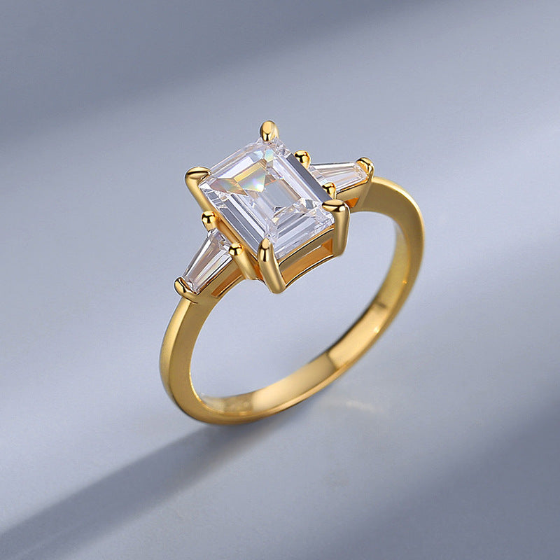 Sterling Silver Moissanite Ring