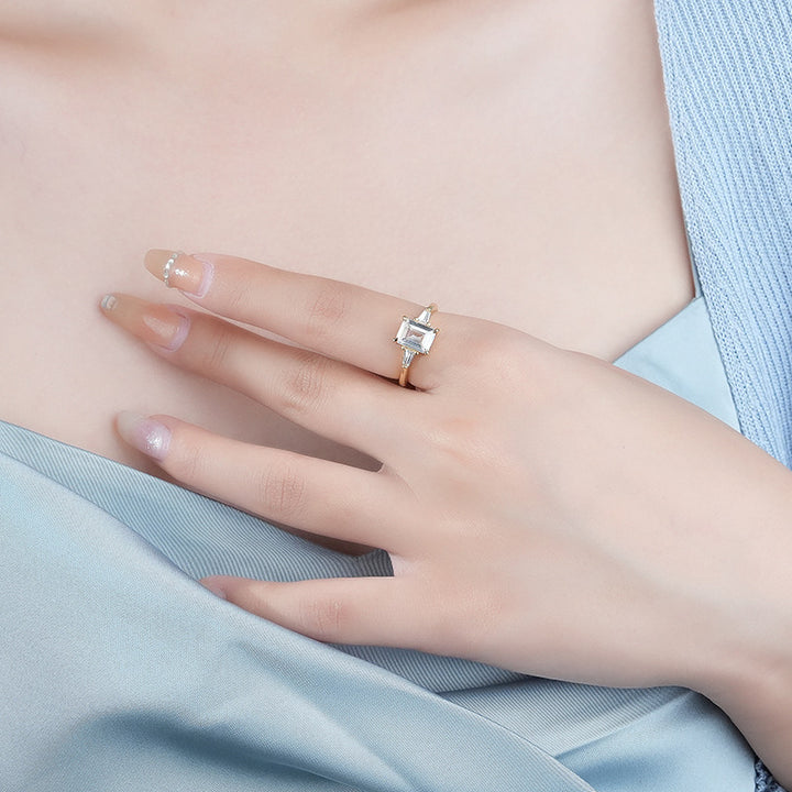 Sterling Silver Moissanite Ring