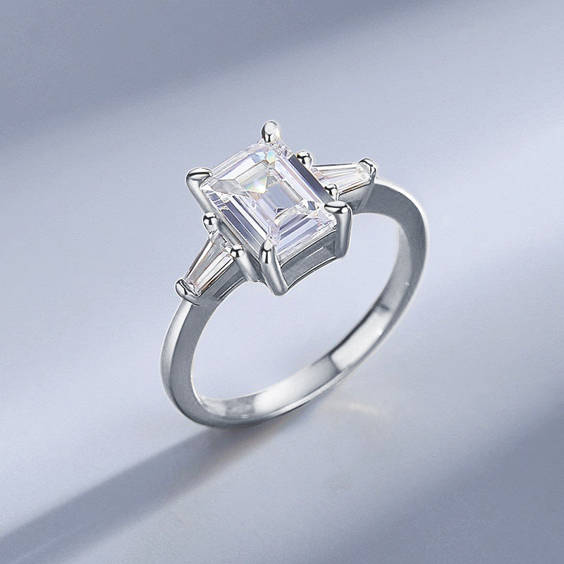 Sterling Silver Moissanite Ring