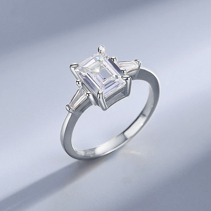 Sterling Silver Moissanite Ring