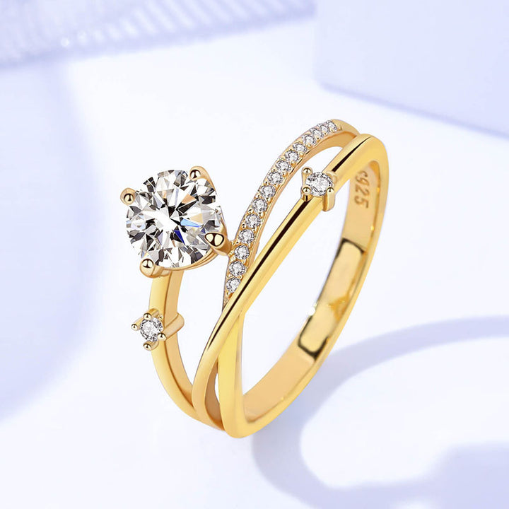 Sterling Silver Moissanite Ring