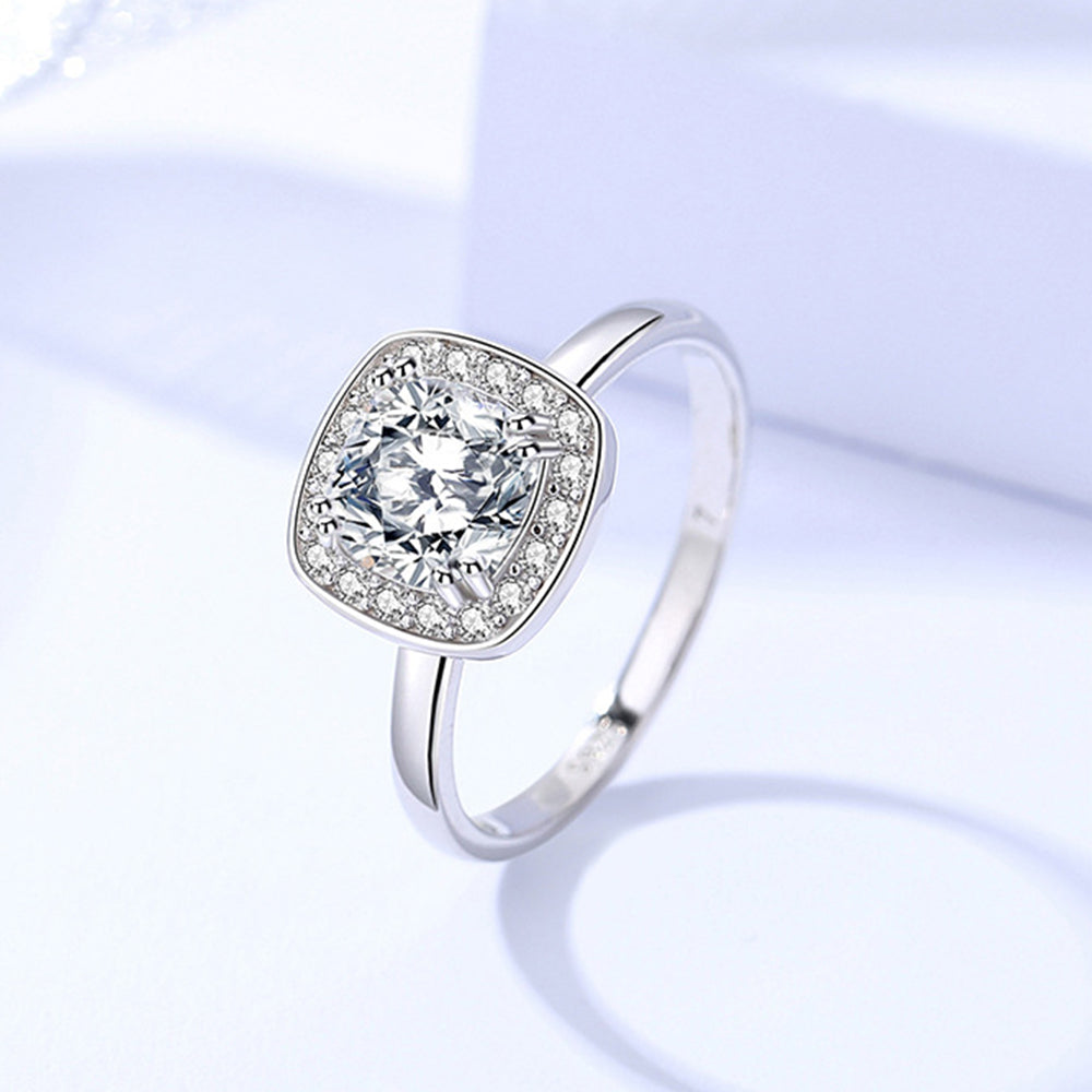 Sterling Silver Moissanite Ring