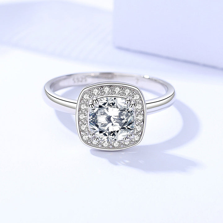 Sterling Silver Moissanite Ring
